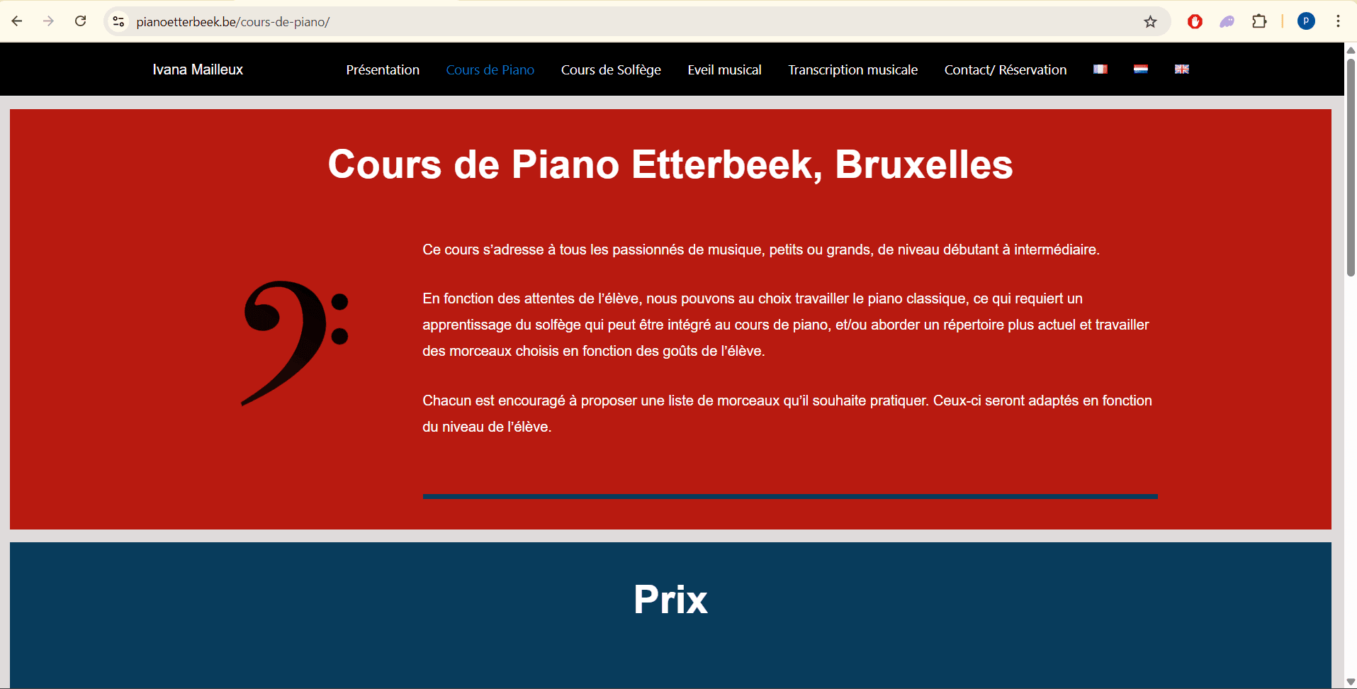 Page d'Information